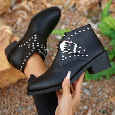 Studded Buckle Chelsea Boots - Munsieur