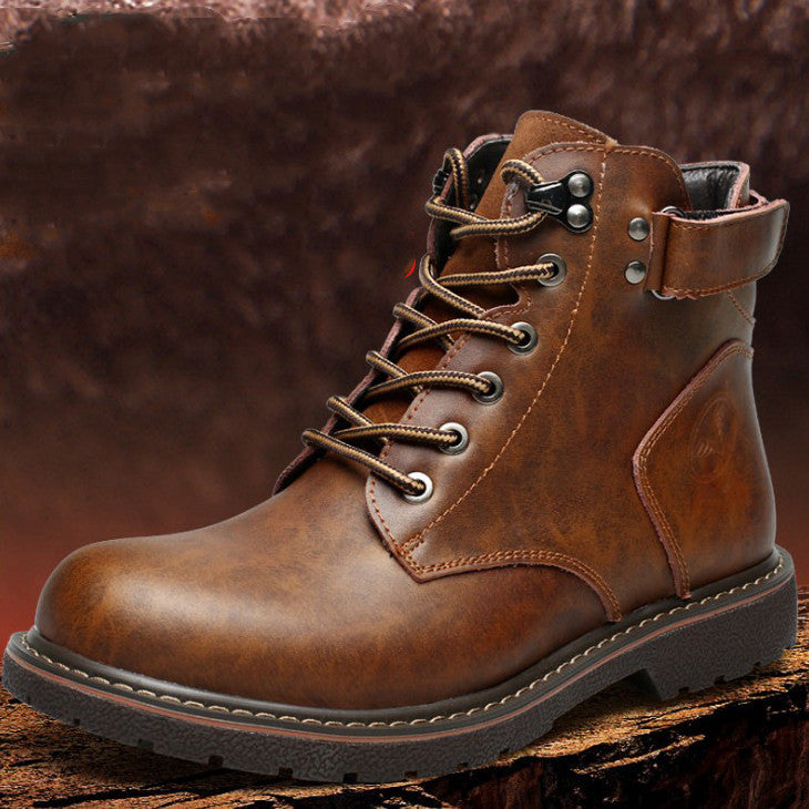 British Men Fleece-lined Martin Striders Casual Mid-top