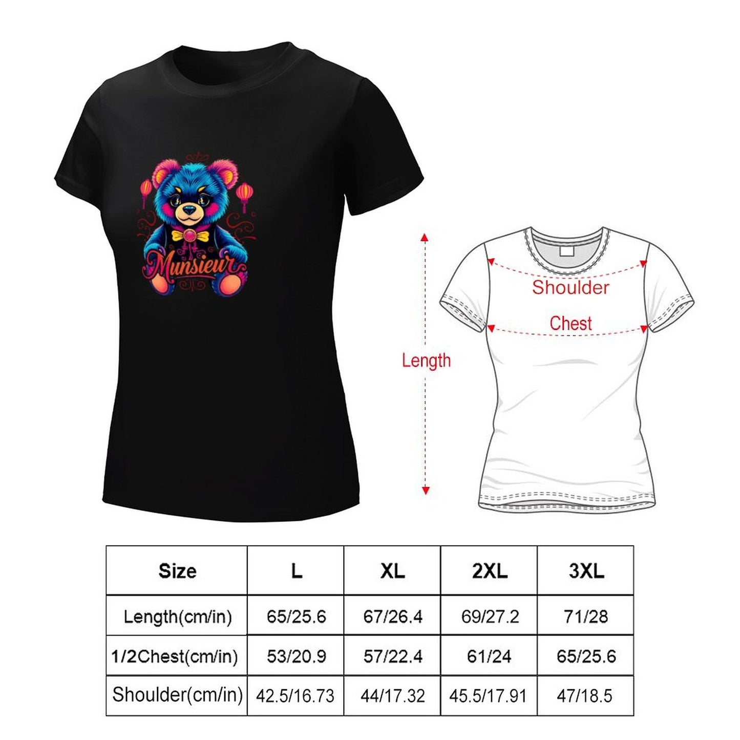 Munsieur Brand T-shirt Chinese Bear Streetwear Design