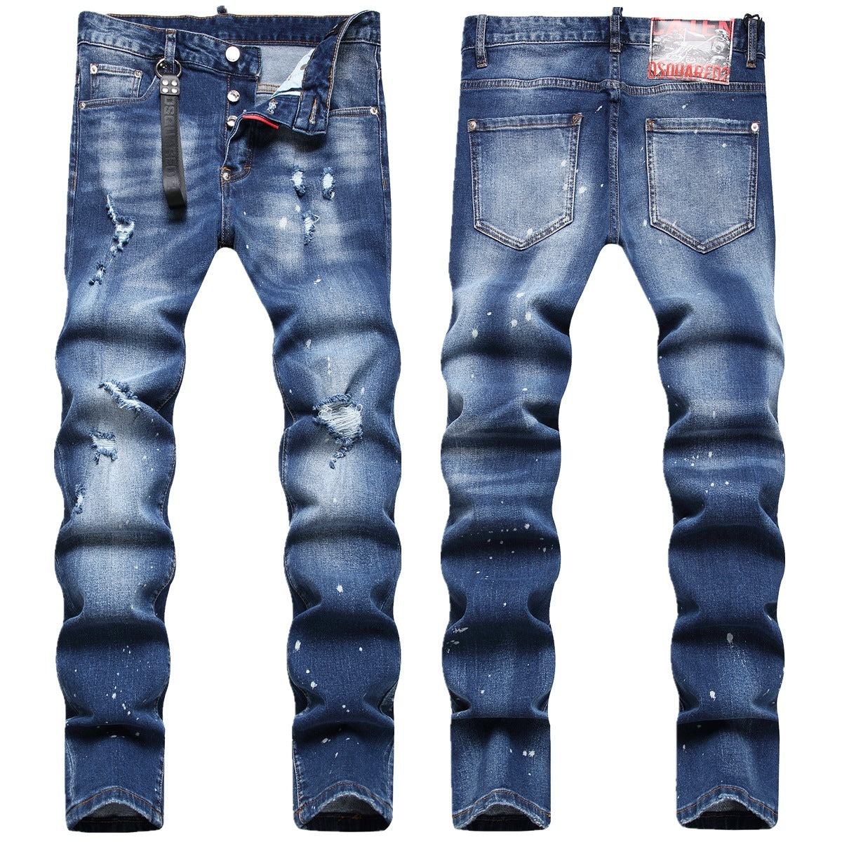 Men's Streetwear Fashion Casual Ripped Pants
