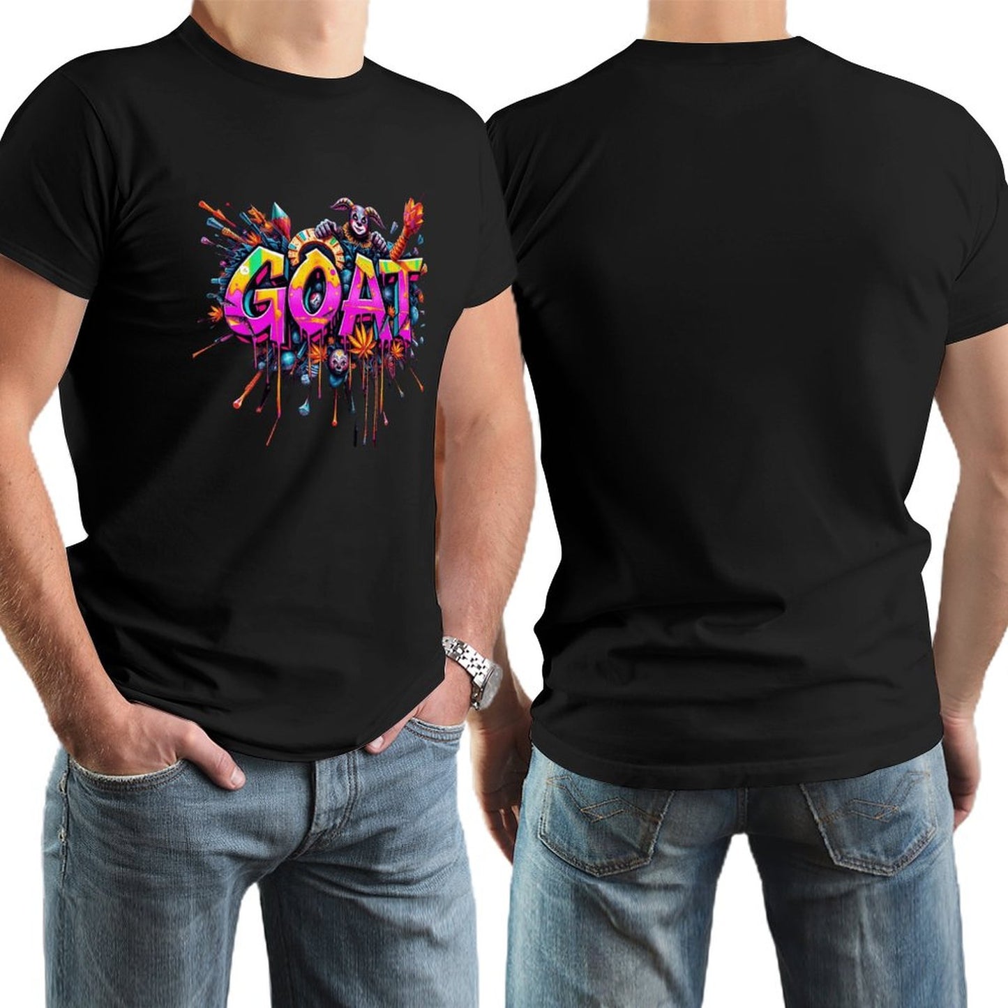 Munsieur New Skool Tee for Men – "GOAT" Elite Legacy Streetwear Tee