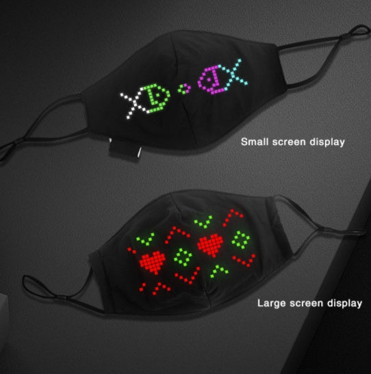 Mask Programmable Bluetooth APP luminous LED Luminous Mask Accessories