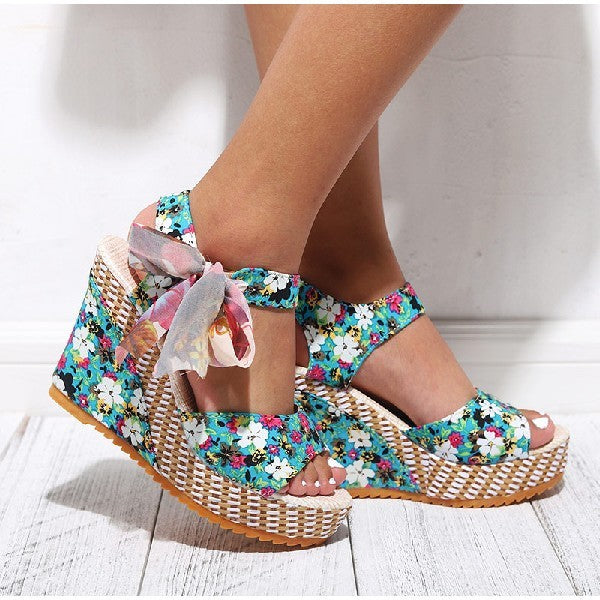 Bohemian Wedge Sandals