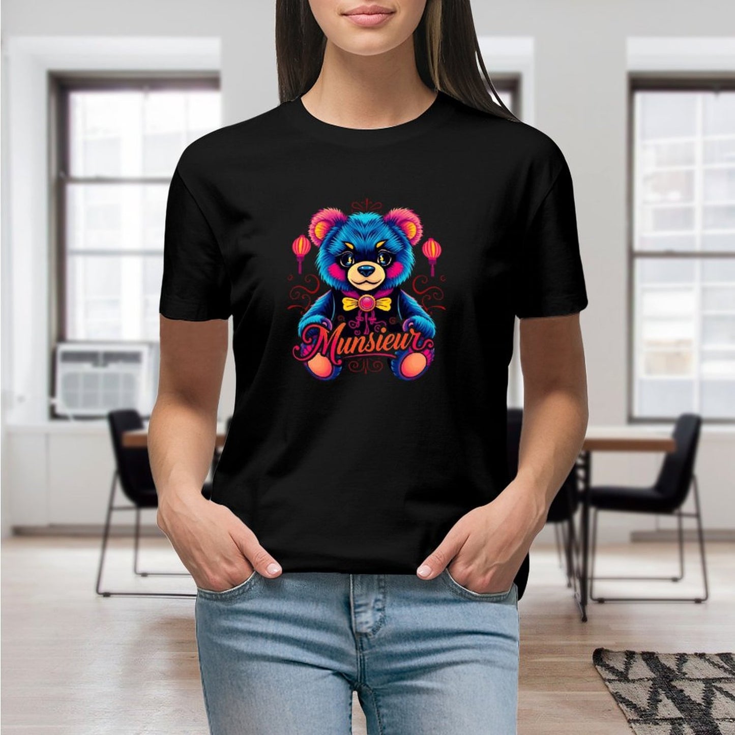 Munsieur Brand T-shirt Chinese Bear Streetwear Design