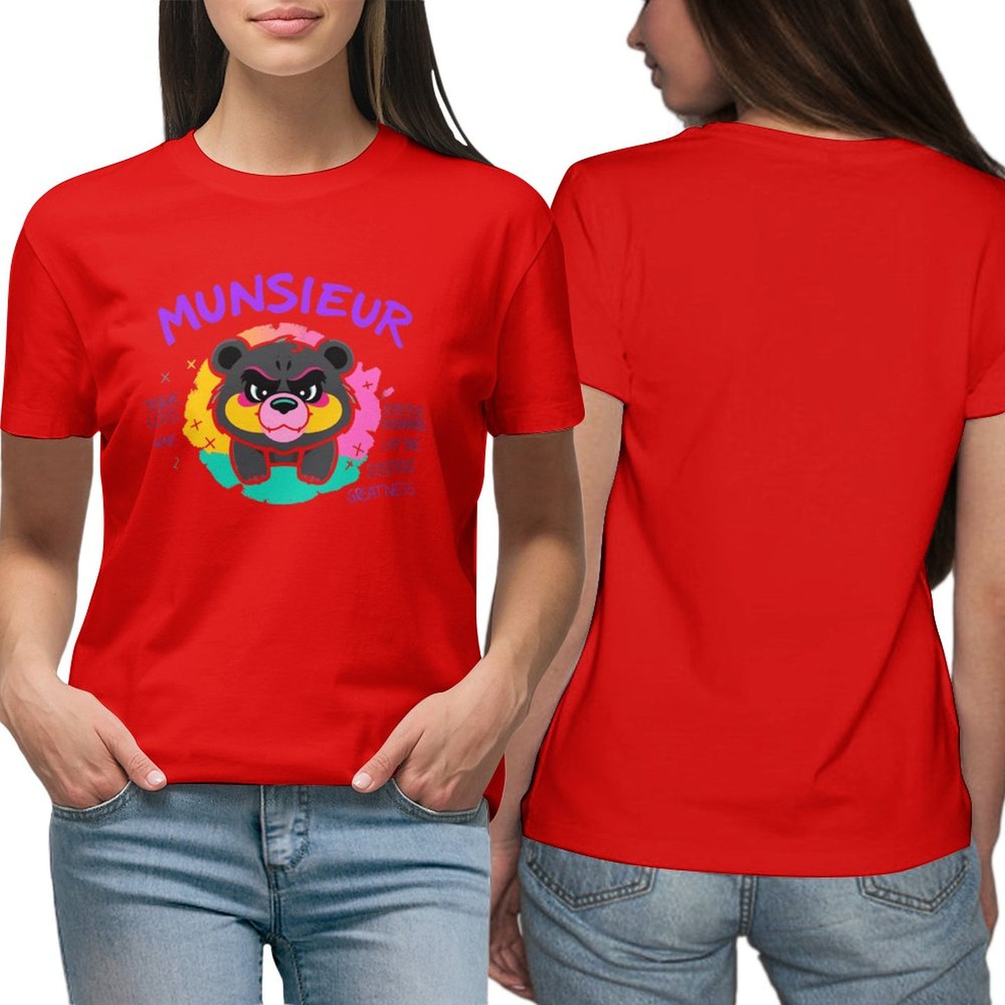 Women's Munsieur T-shirt "Think Loud" Teddy Bear T-shirt