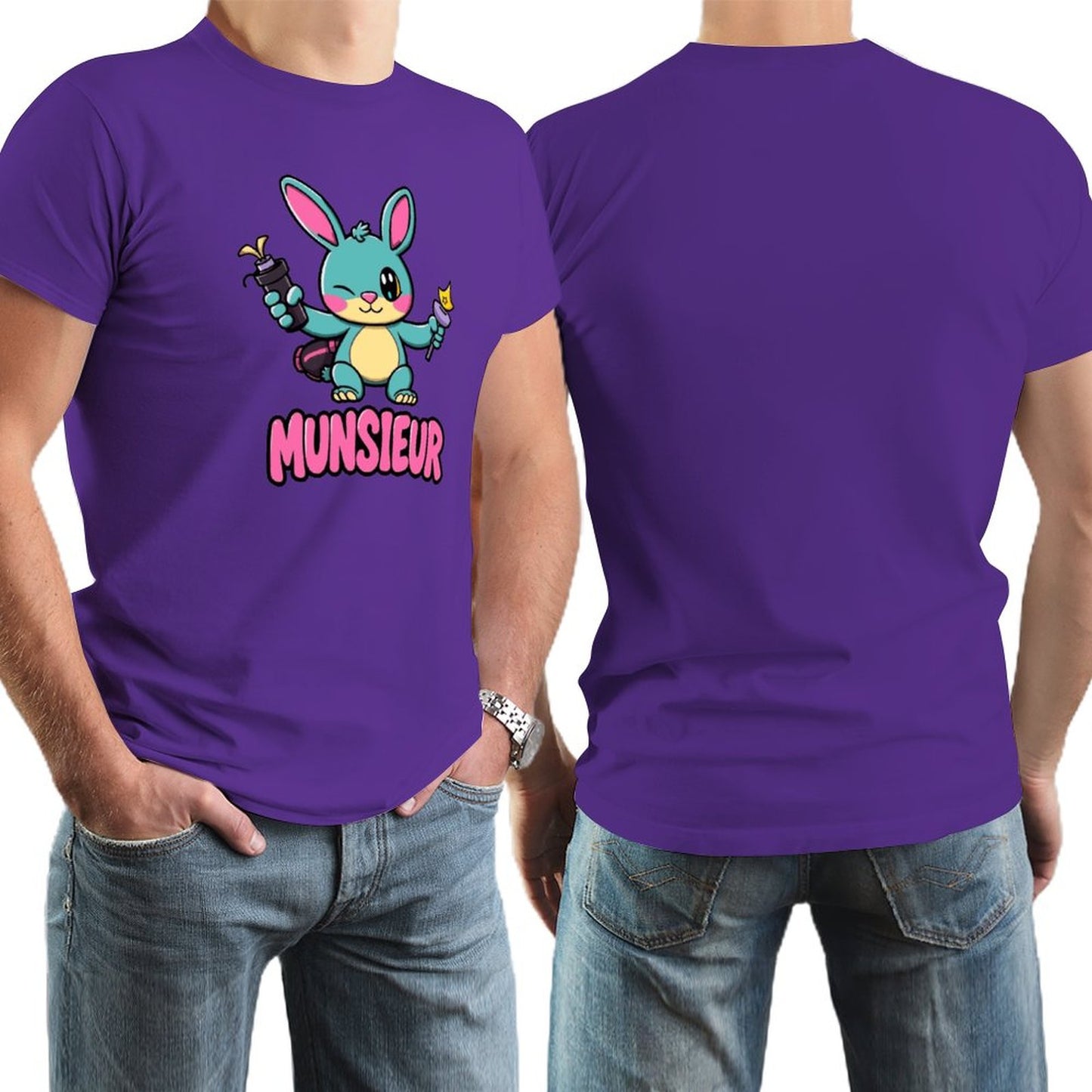 Munsieur Men's Tee Easter Bunny Collection "Blaze" Designer Tee for Easter