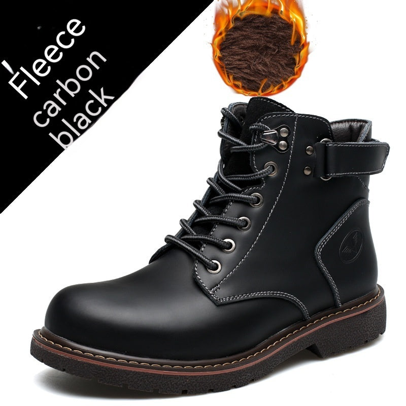 British Men Fleece-lined Martin Striders Casual Mid-top