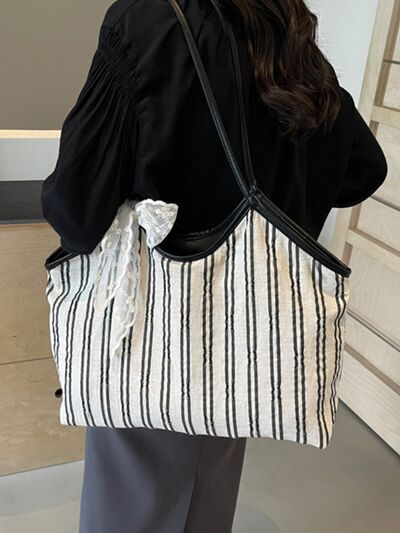 Striped Canvas Tote Bag - Munsieur