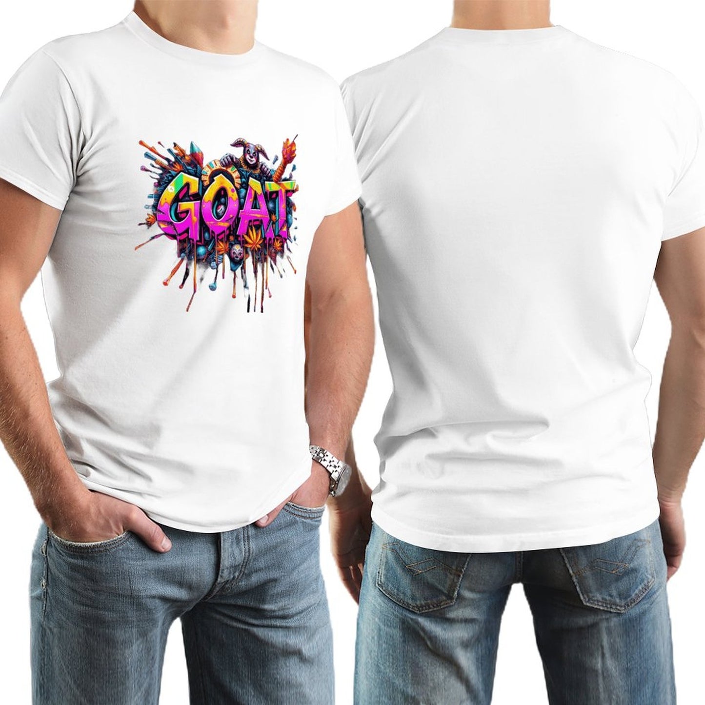 Munsieur New Skool Tee for Men – "GOAT" Elite Legacy Streetwear Tee