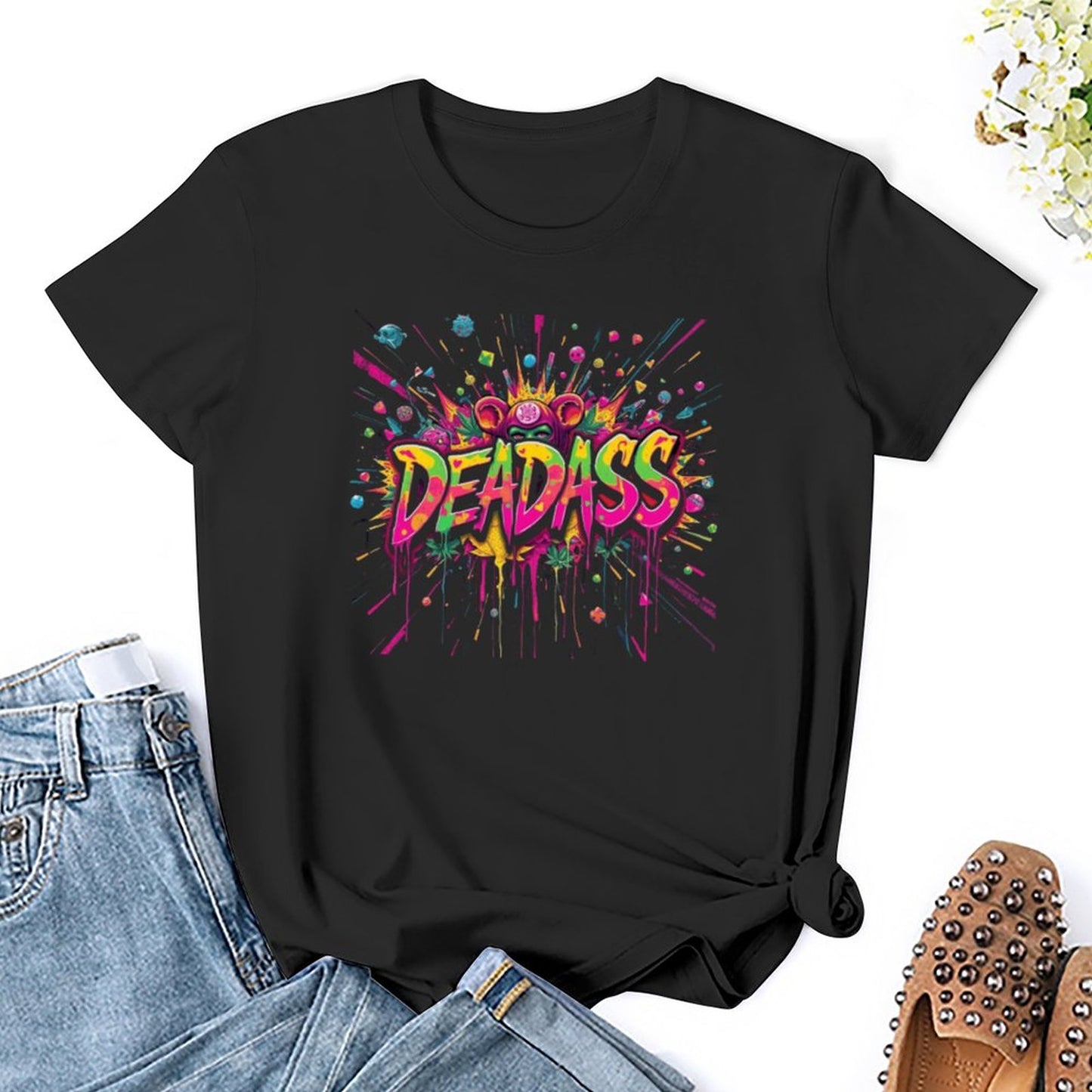 Designer T-shirt for Women "DeadA**" Streetwear for Her Shop Now and Save More