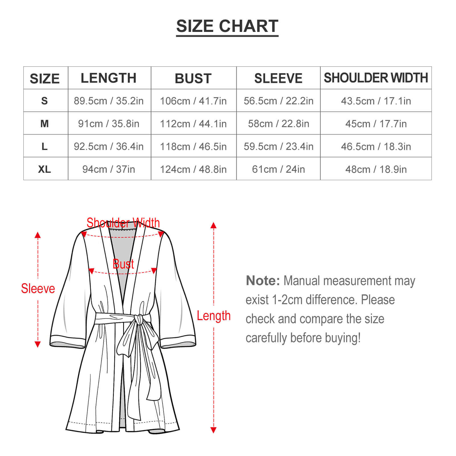 Munsieur Women's Long Sleeve (Red) Robe - Munsieur