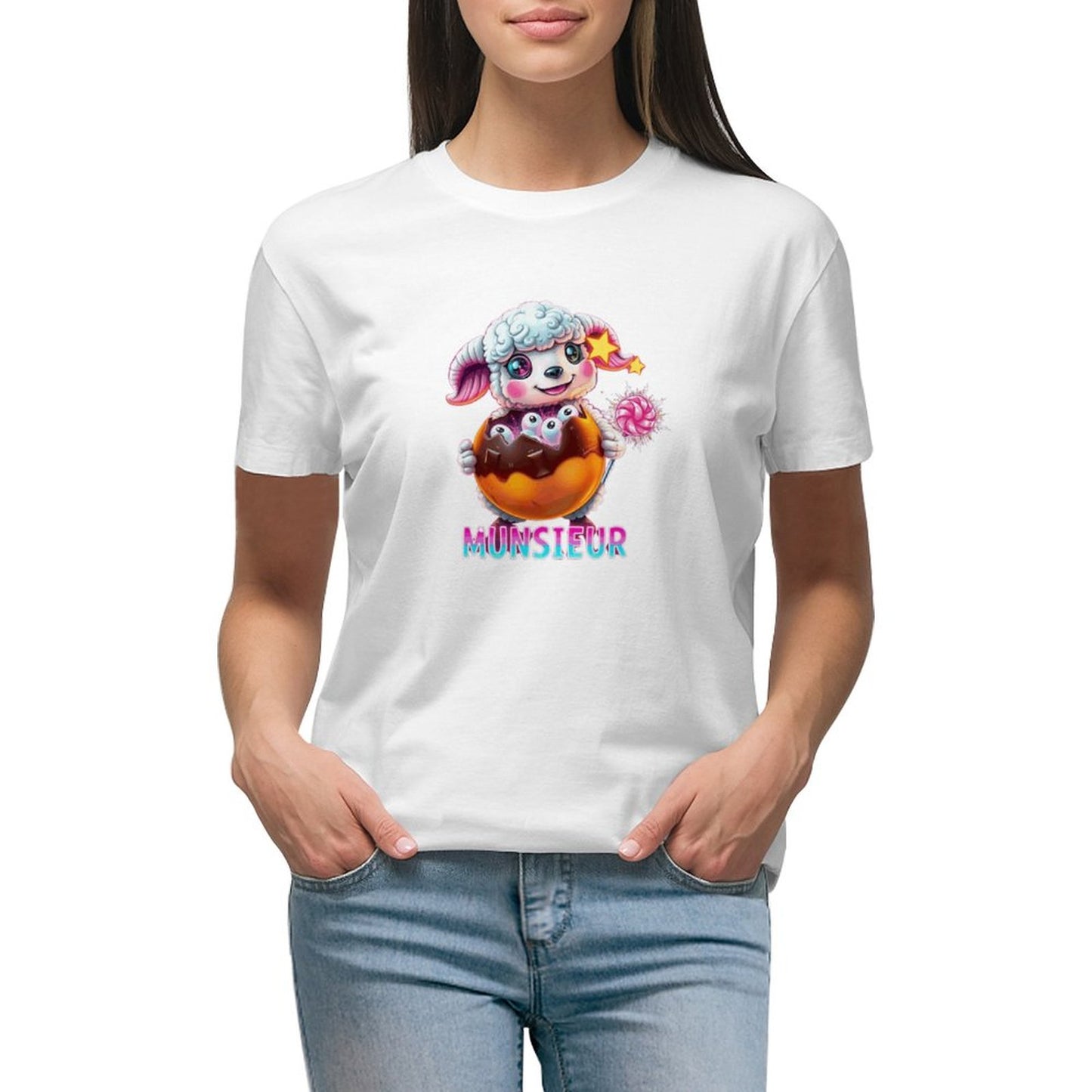 Munsieur Brand Designer T-shirt for Women "Lil Bo" Streetwear for Her