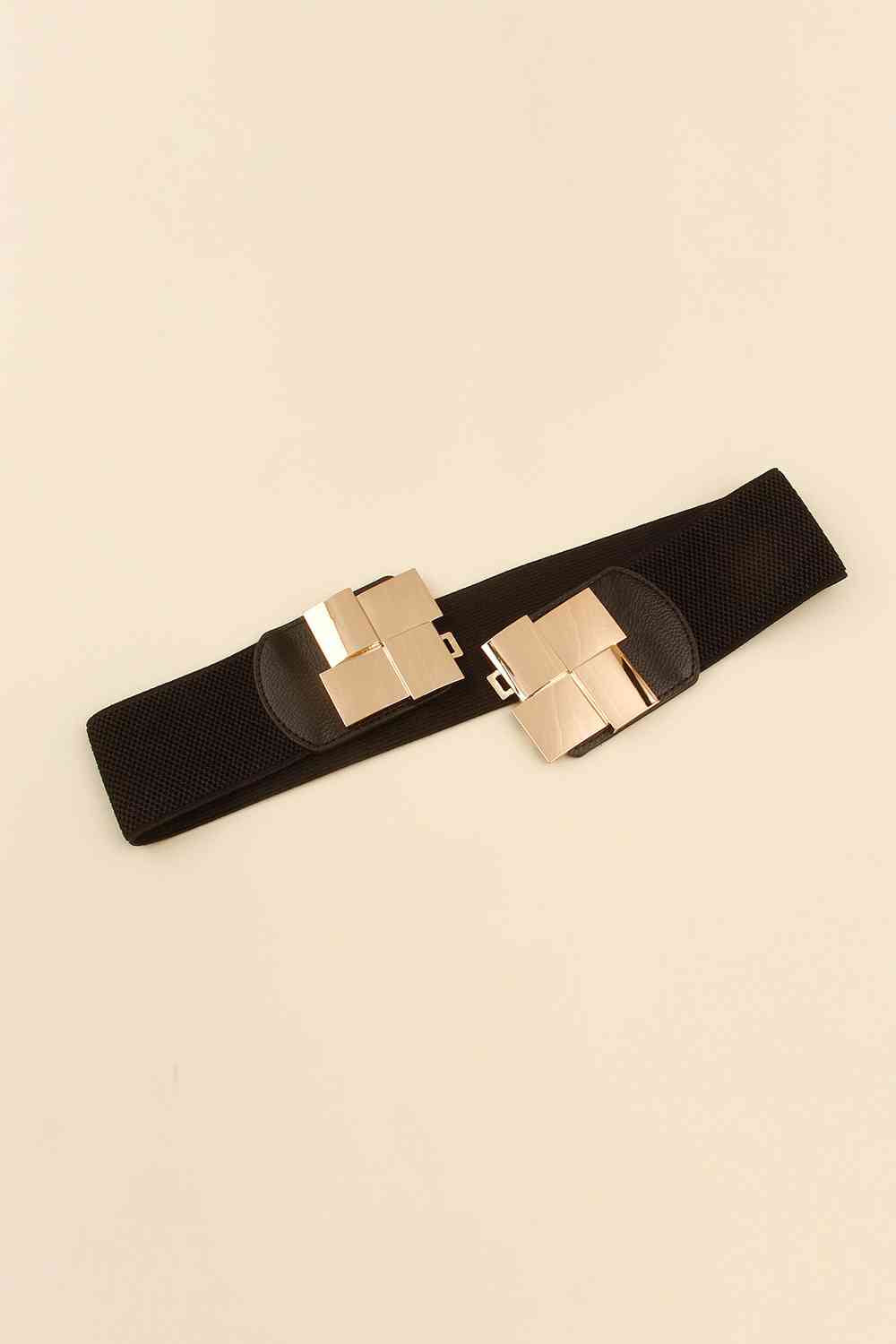 Geometric Buckle Elastic Wide Belt - Munsieur
