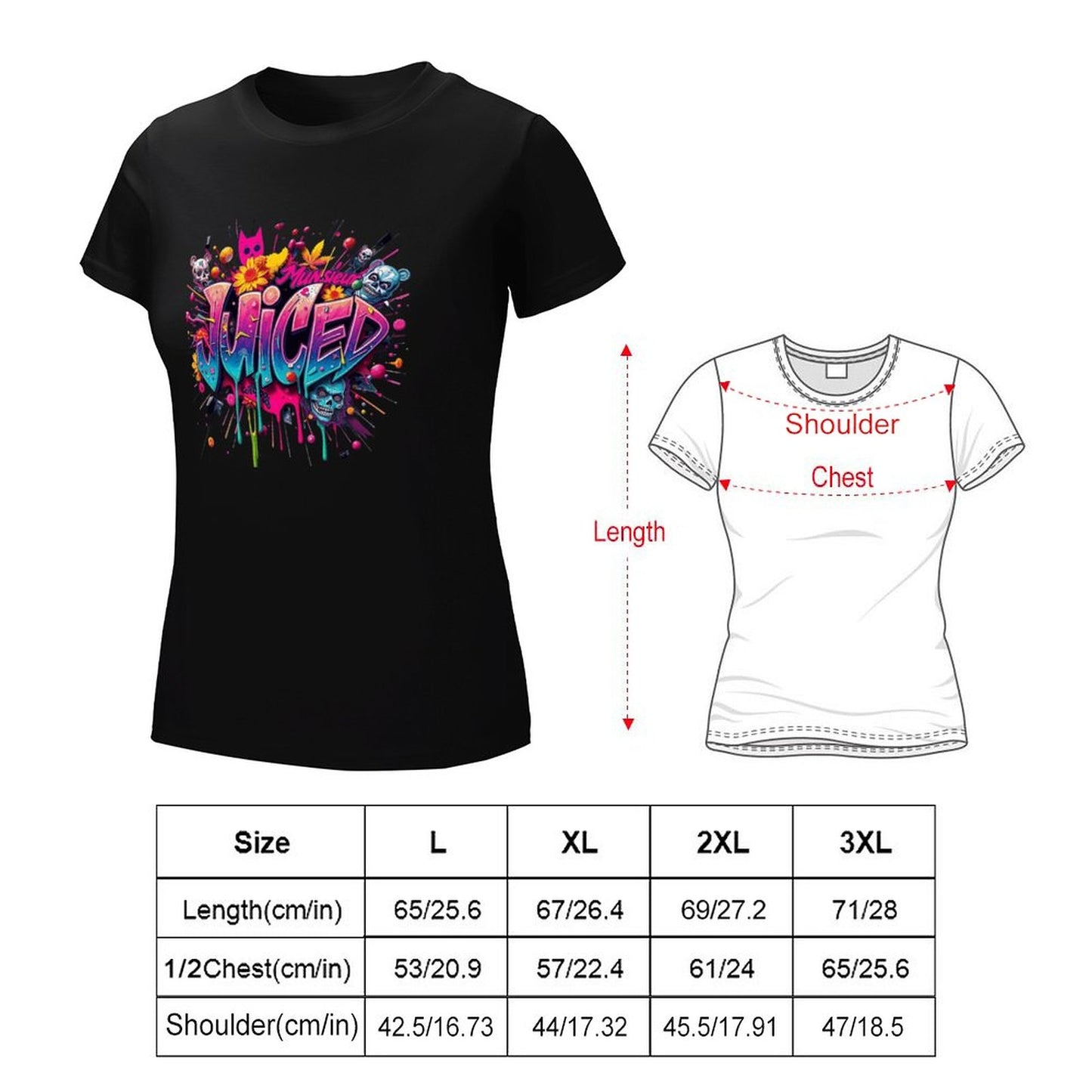 Women's T-shirt Streetwear Design "Juiced" Crown Co. π