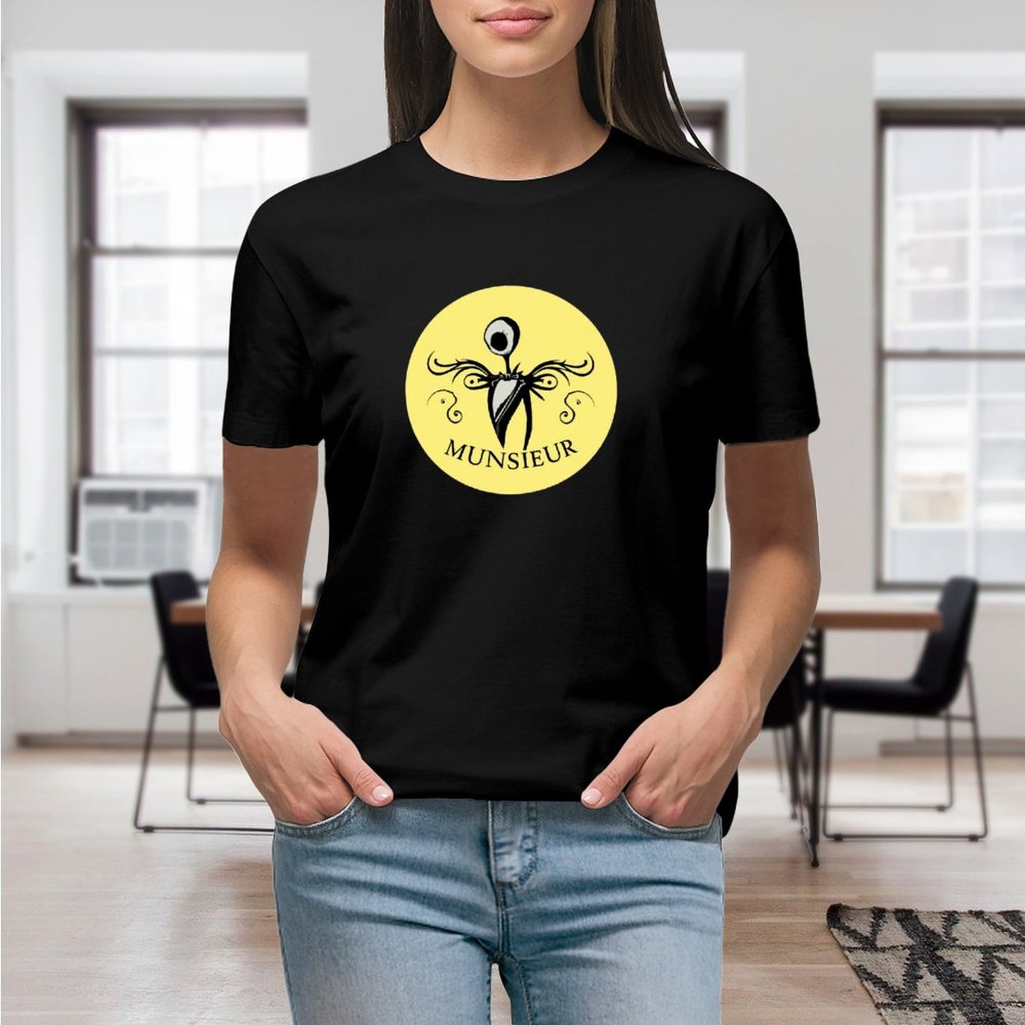 Women's Munsieur T-shirt Halloween Collection 'Grim" Designer Streetwear for Her