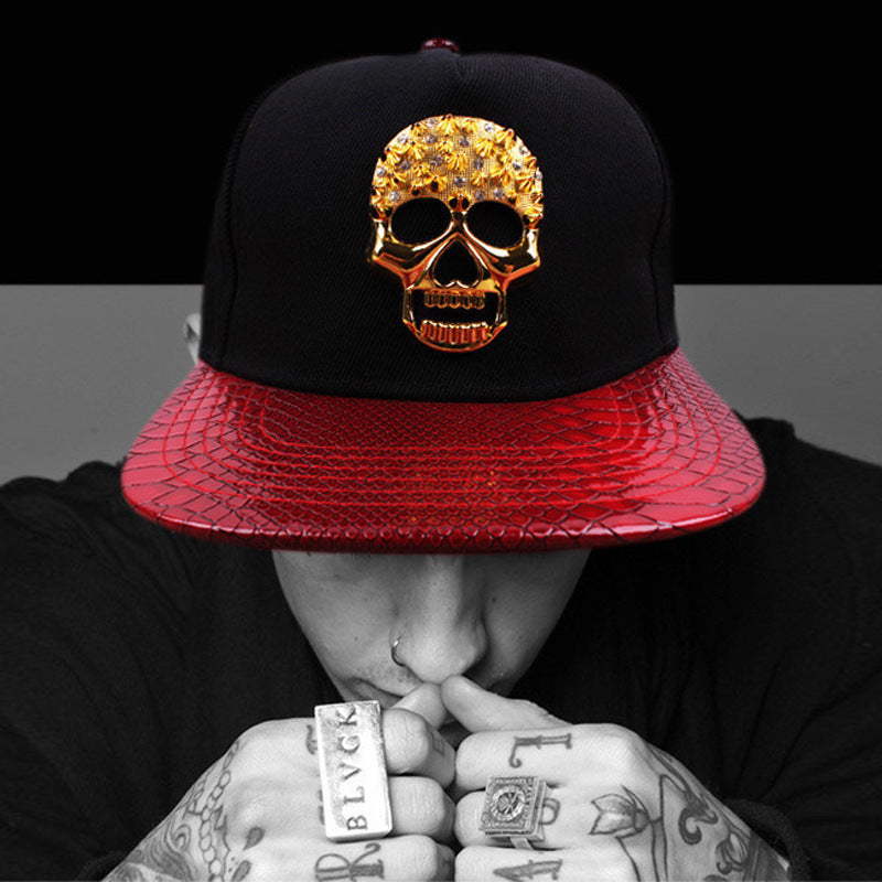 Skull Metal Logo Hip-hop Hip-hop Hat