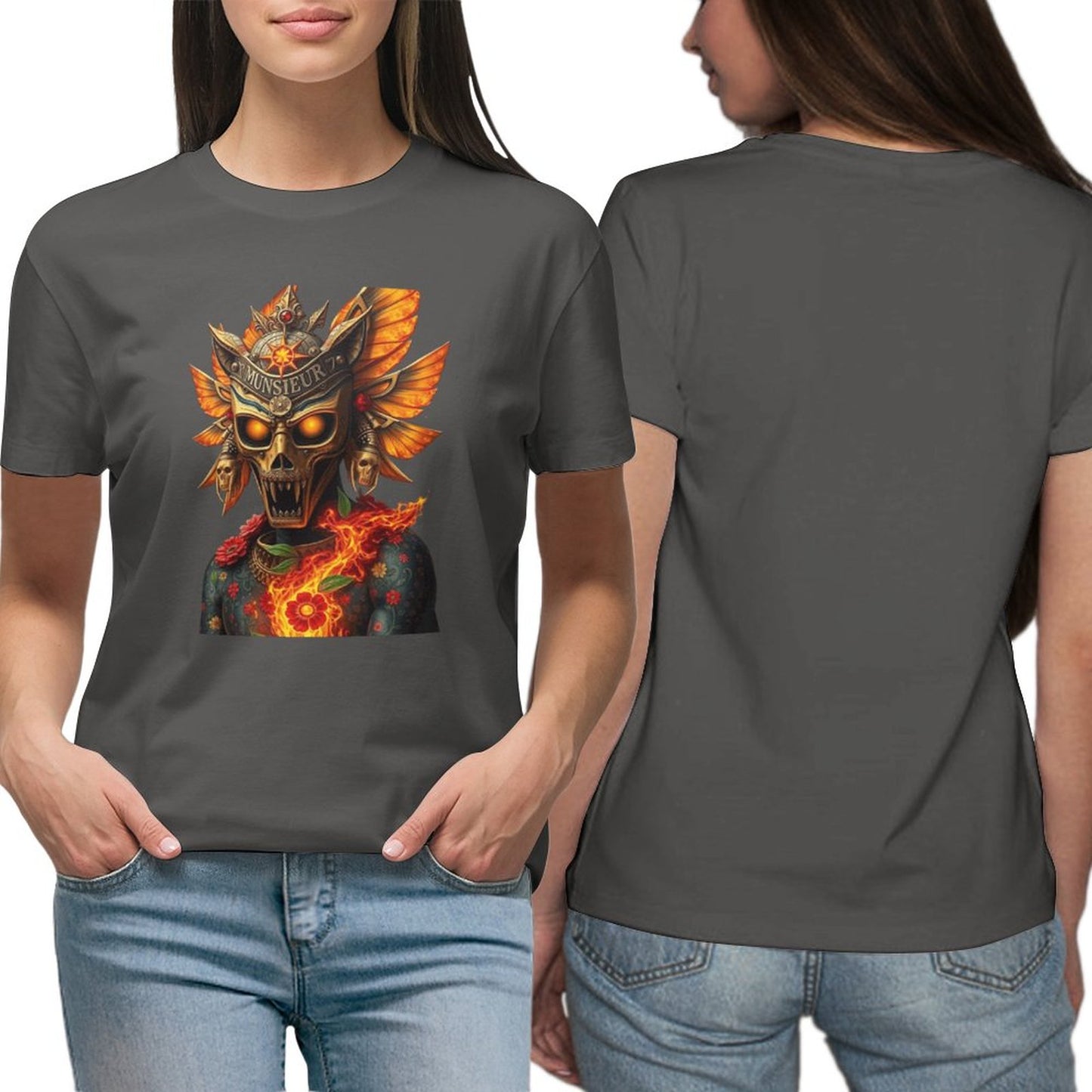 Lost Tribe of Munsieur T-Shirt for Women "Jester" (High Definition & Dual-sided Printing)