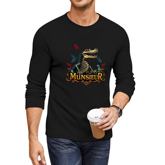 Munsieur Long Sleeve Tee for Men: Relaxed Fit with a Modern Edge - Munsieur