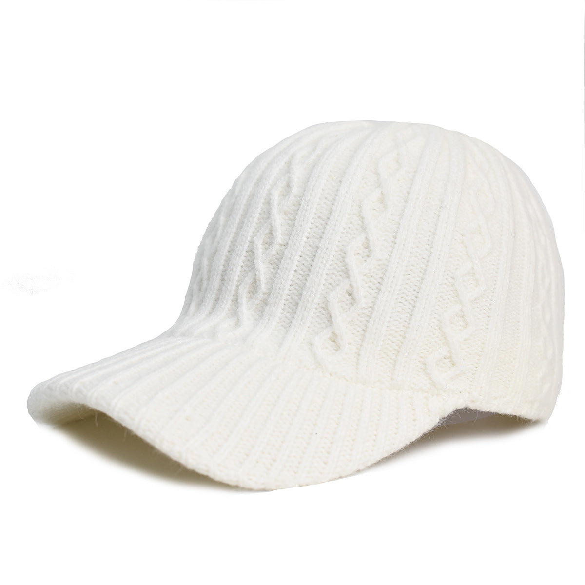 Knitting Wool Baseball Cap Korean Warm Solid Color Light Plate Peaked Hat