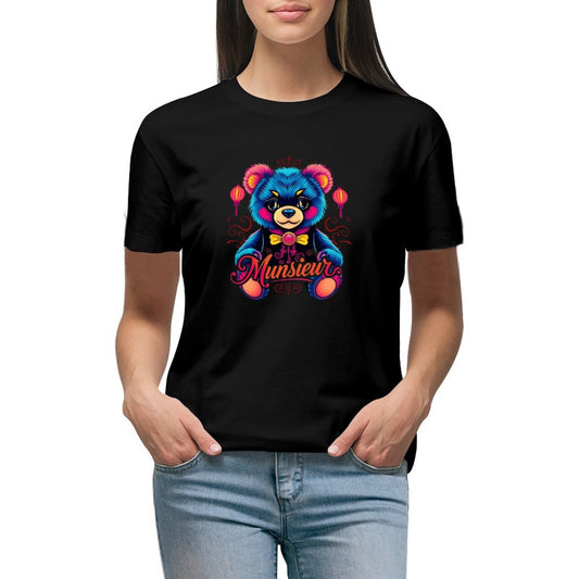 Munsieur Brand T-shirt Chinese Bear Streetwear Design