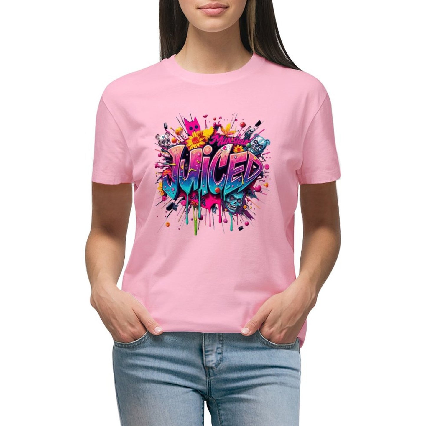 Women's T-shirt Streetwear Design "Juiced" Crown Co. π