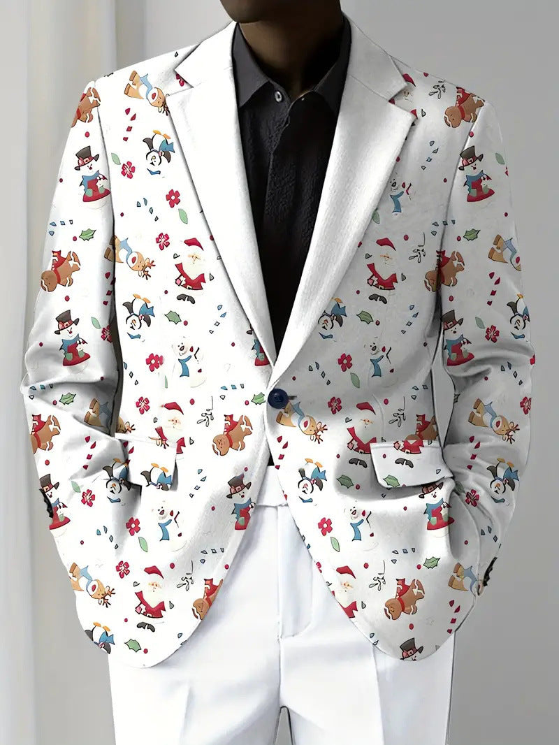 Men's Christmas Series Men's Long-Sleeved Coat