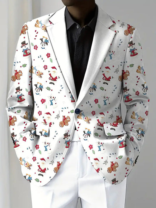 Men's Christmas Series Men's Long-Sleeved Coat - Munsieur