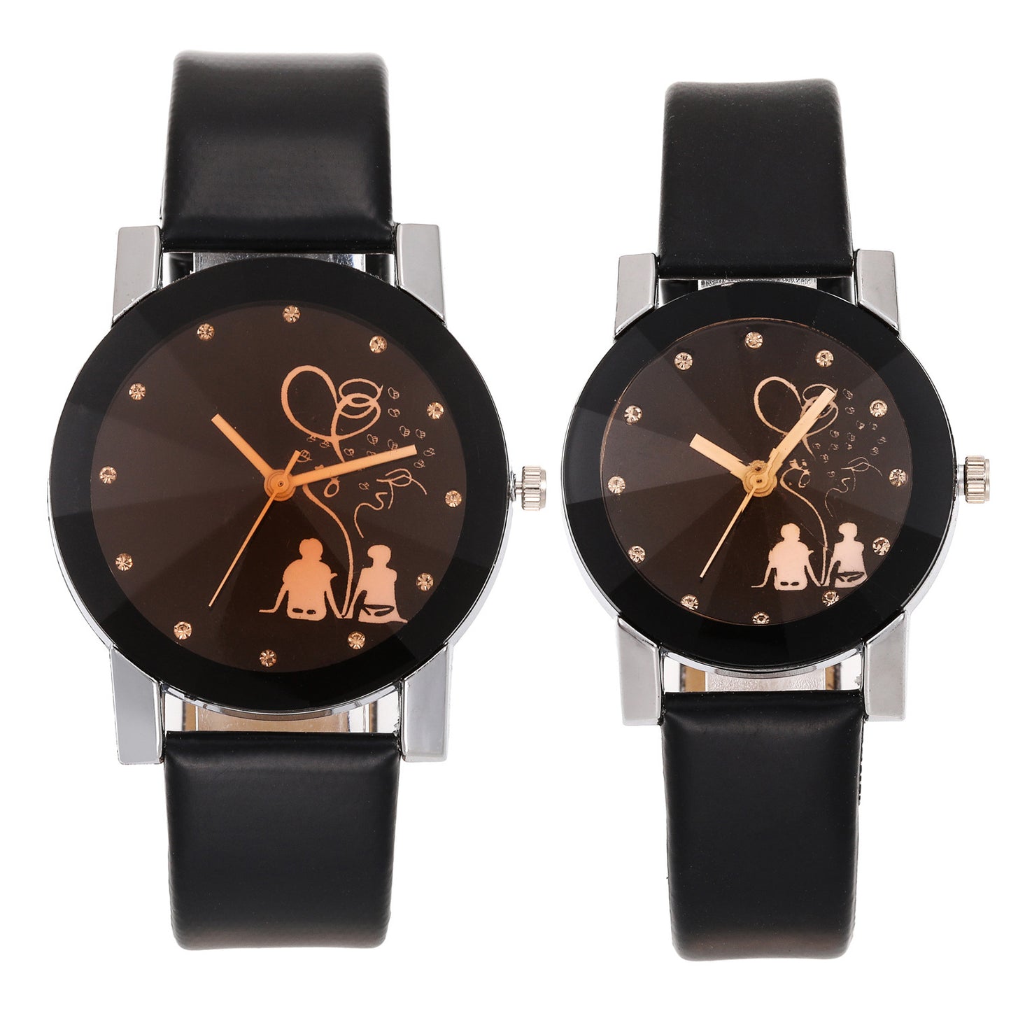 New Couple Quartz Trendy Stylish Glossy Simple Elegant Couples Watch