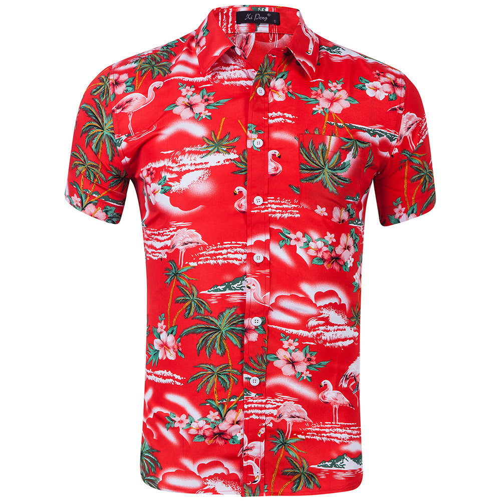 Casual floral beach short sleeve