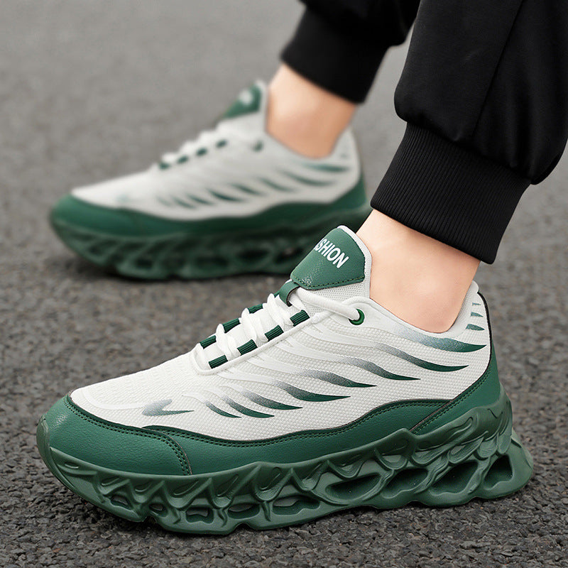 Men's Lace-up Shoes Thick-soled Daddy Vulcanized Shoes Outdoor Running Sports Casual Shoes
