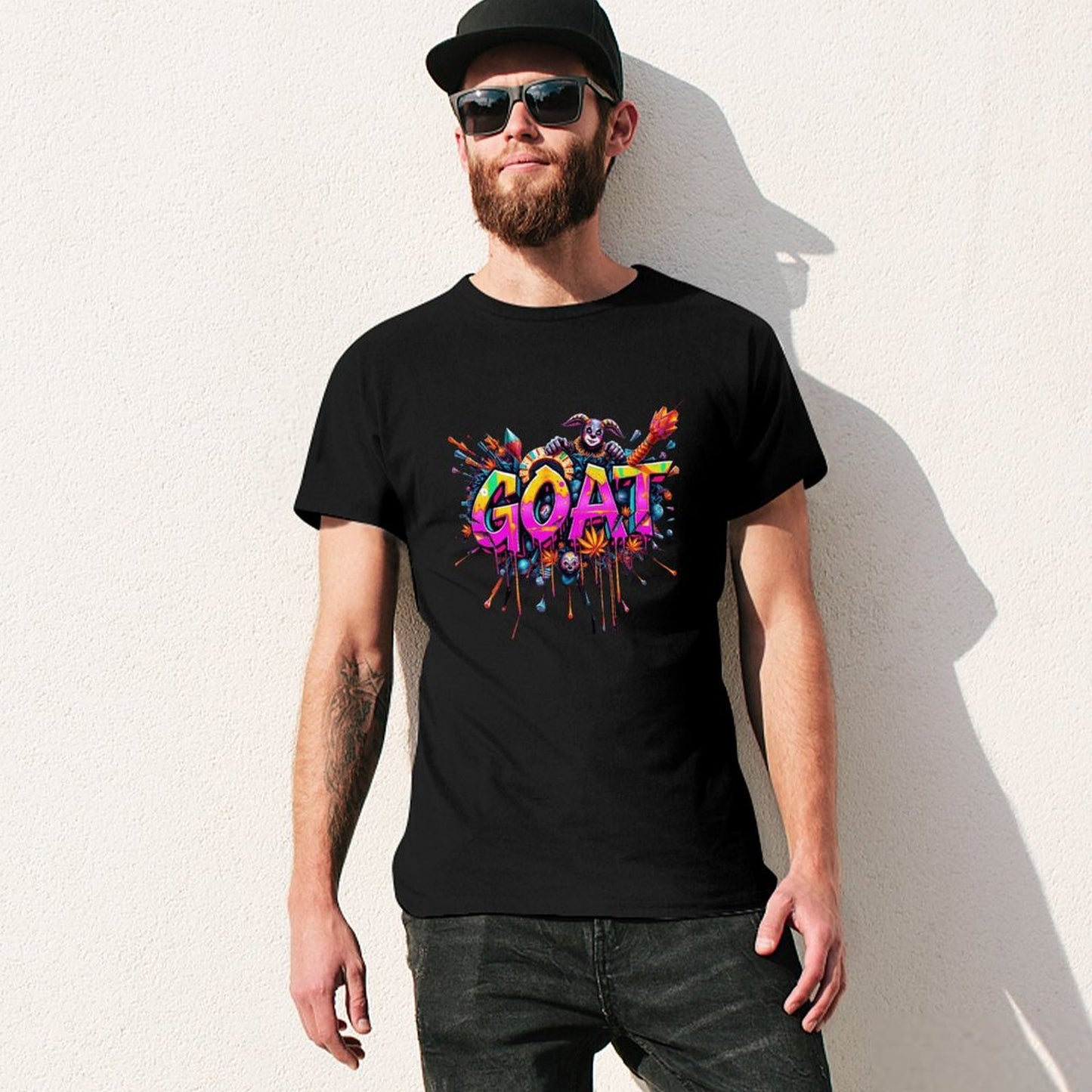 Munsieur New Skool Tee for Men – "GOAT" Elite Legacy Streetwear Tee