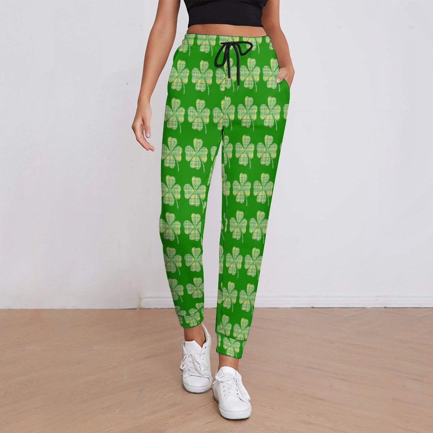 Munsieur St. Patrick's Day Collection Women's Shamrock Leggings overnights