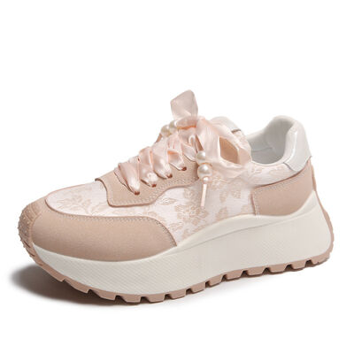 Lace Up Platform Athletic Sneakers - Munsieur