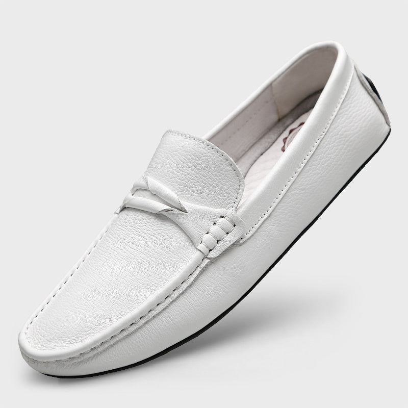 Men's Genuine Leather Loafer Peas Casual Shoes Men