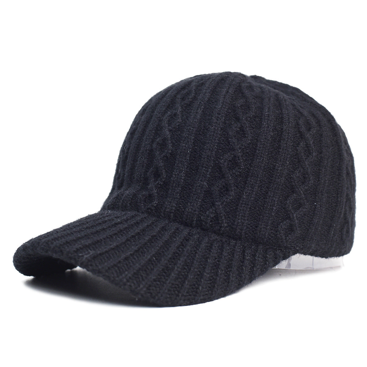 Knitting Wool Baseball Cap Korean Warm Solid Color Light Plate Peaked Hat