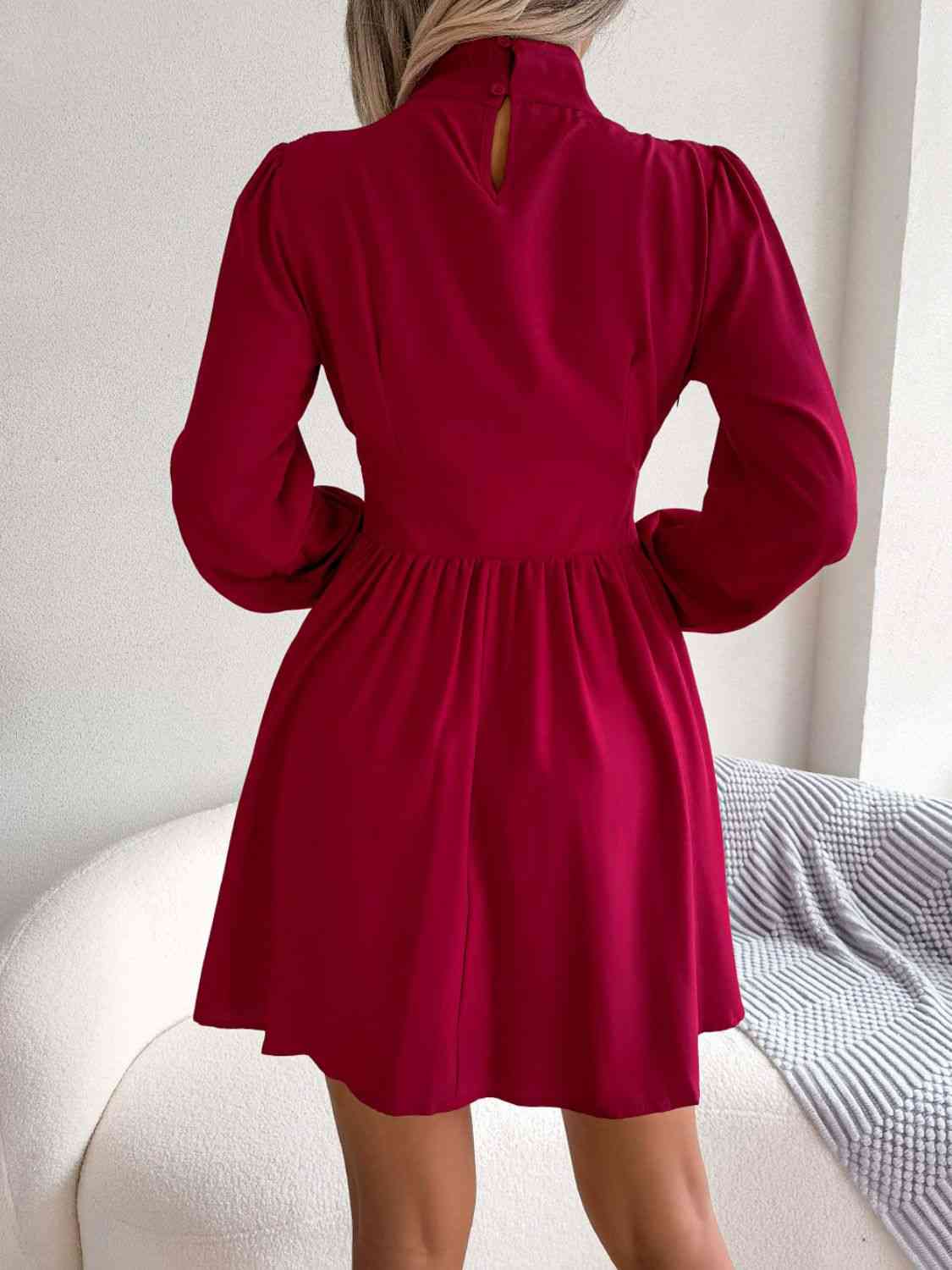 Cutout Turtle A-Line Mini Dress - Munsieur