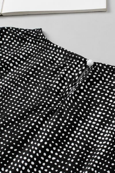 Printed Short Puff Sleeve Blouse - Munsieur