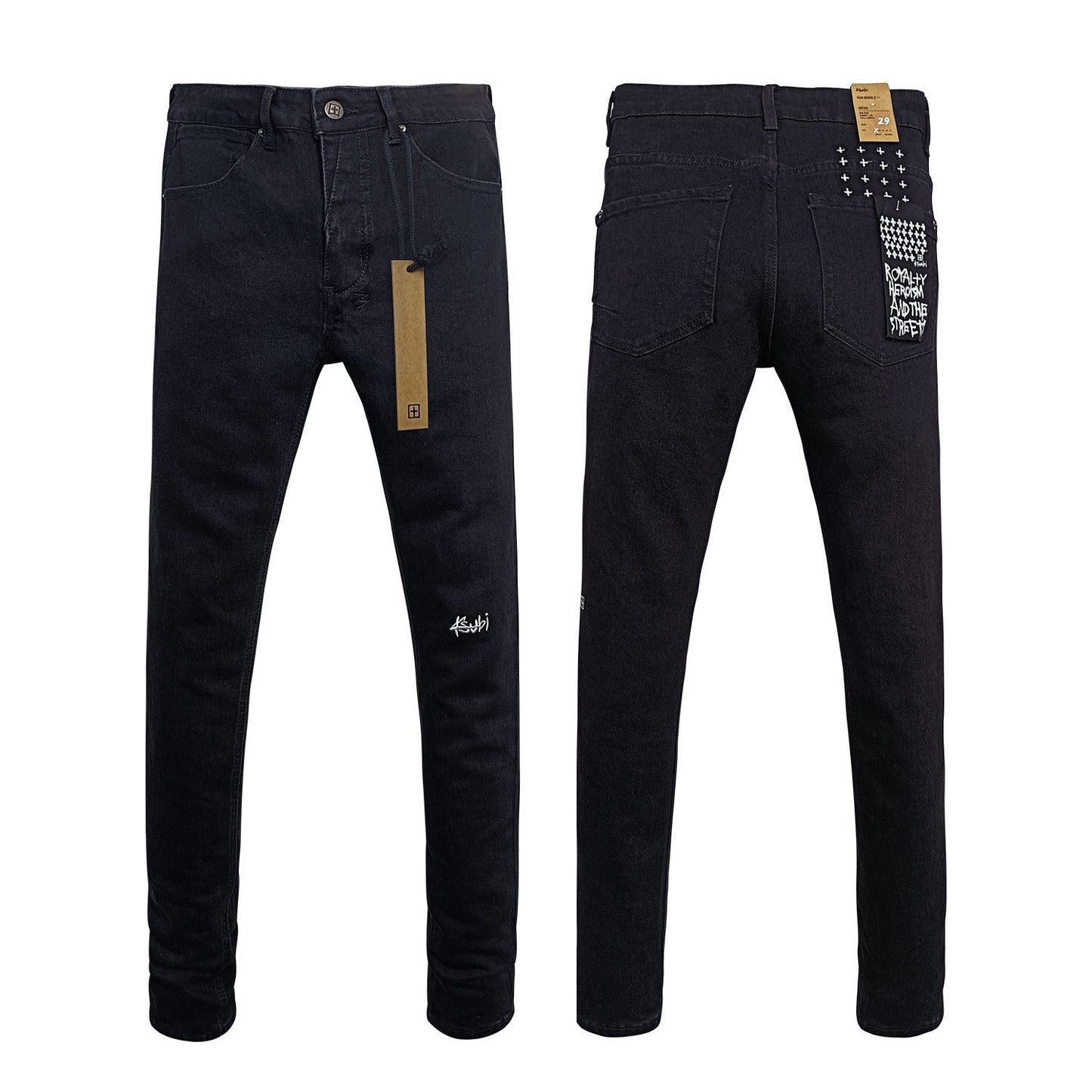 Straight Ripped Stretch American High Street Casual Men's Pants