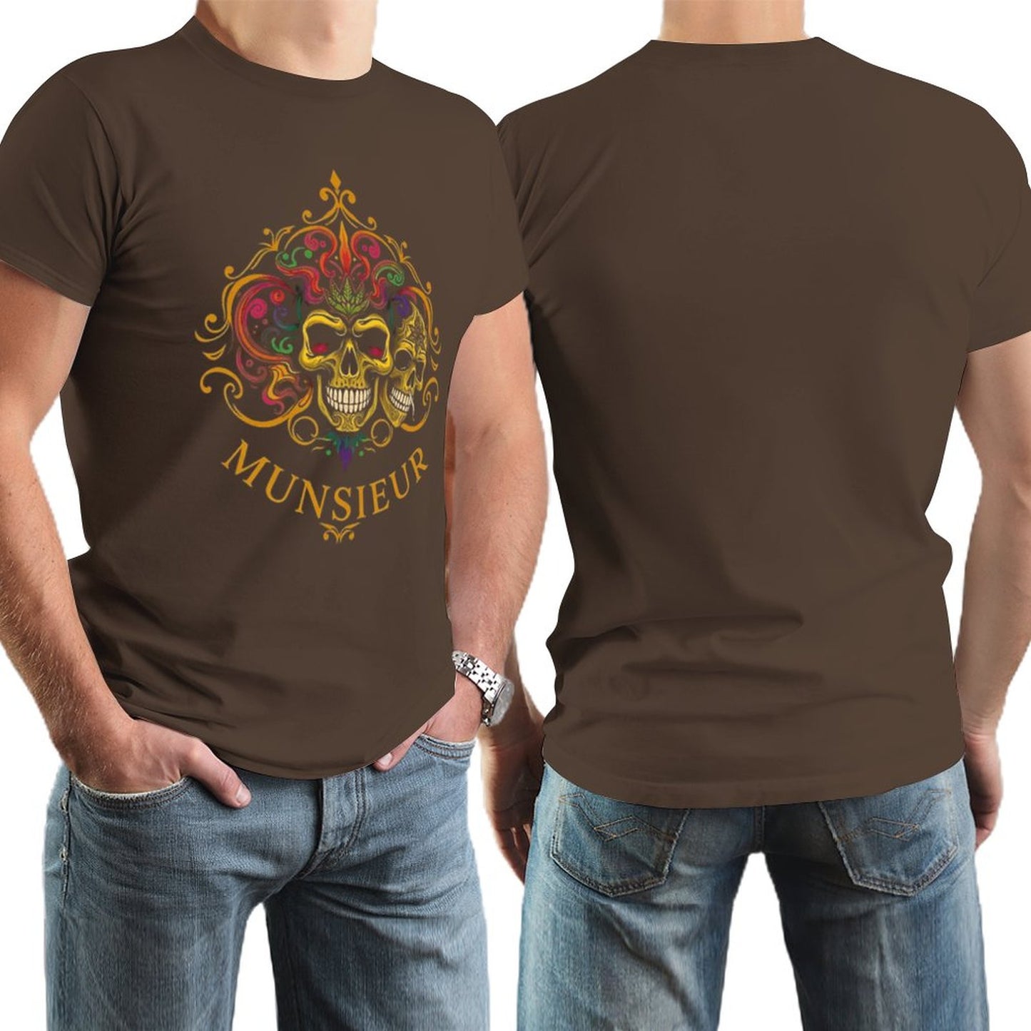 Men's Munsieur Brand Tee "Mardi Gras" Streetwear Design