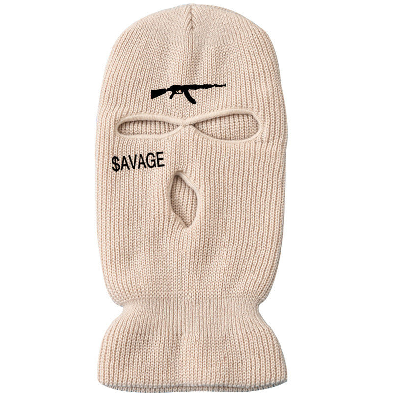 Three-hole Hat Knitted Hat Mask
