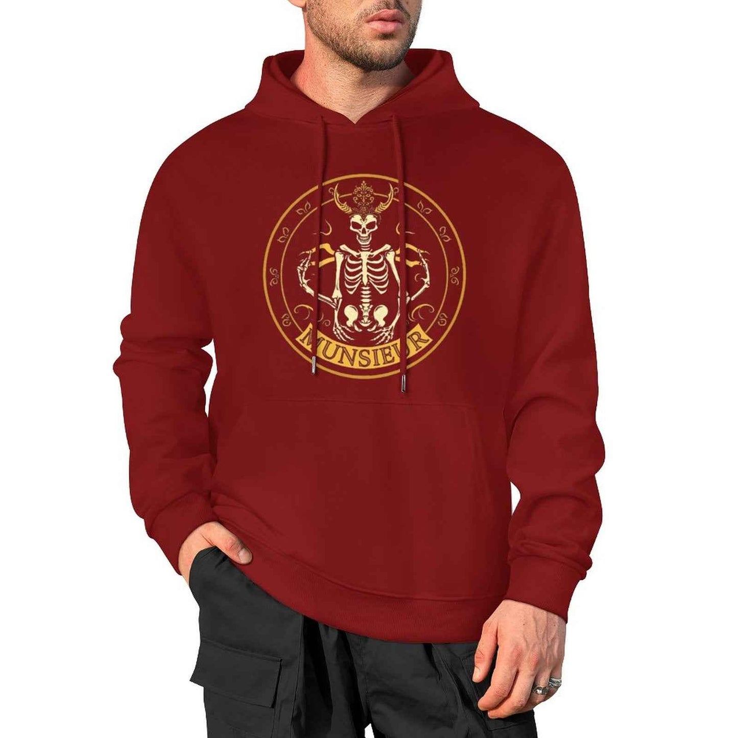 Munsieur Shadow Reaper: Luxe Skull Hoodie for Men - Munsieur