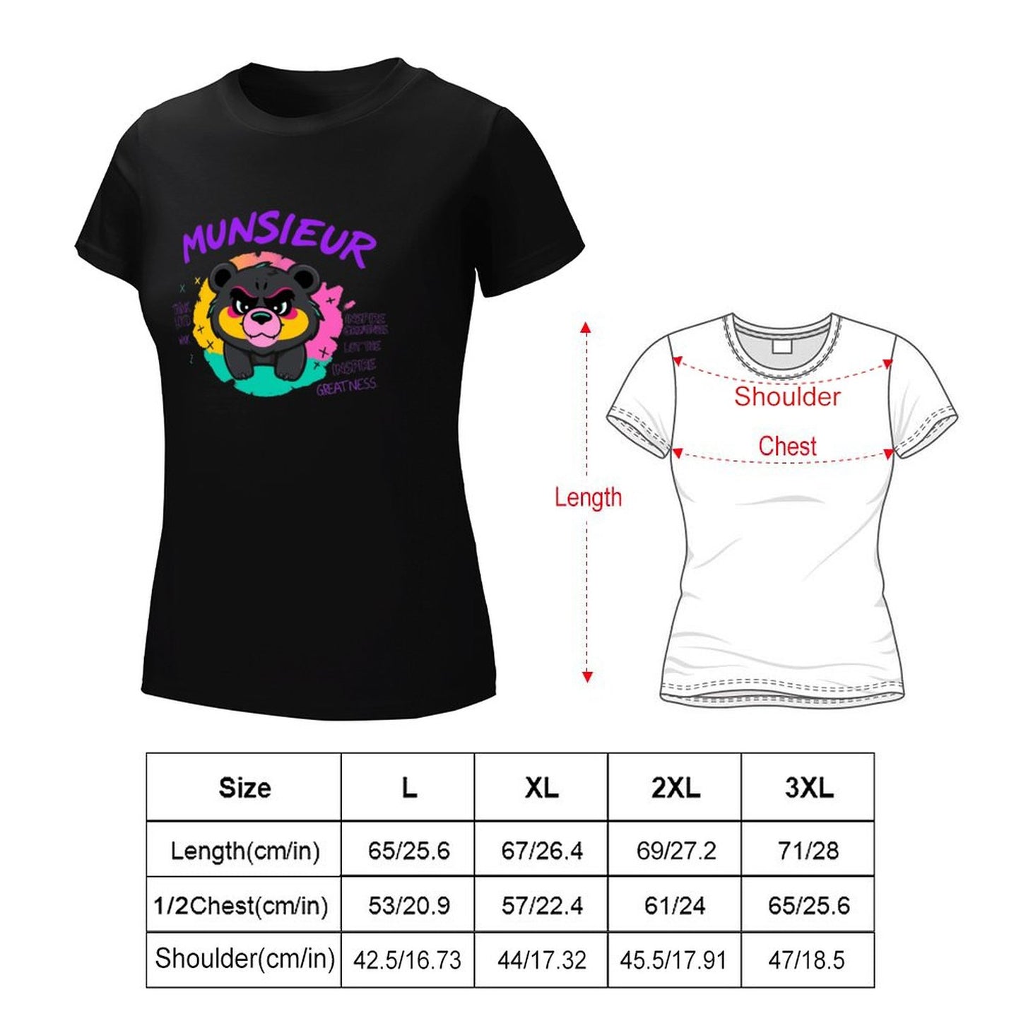 Women's Munsieur T-shirt "Think Loud" Teddy Bear T-shirt