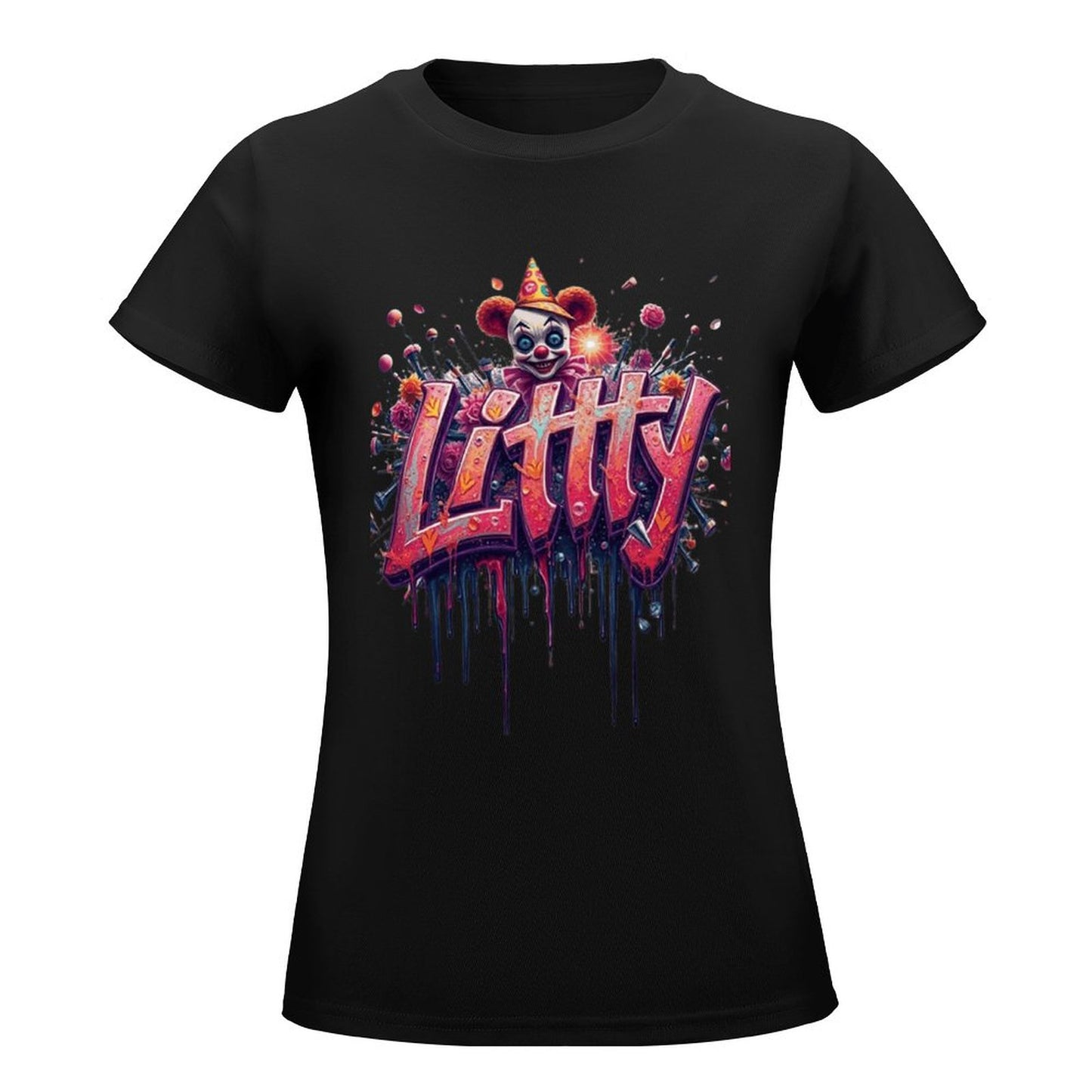 Munsieur Designer T-shirt for Women "Littty" Drip With Confidence Streetwear for Her