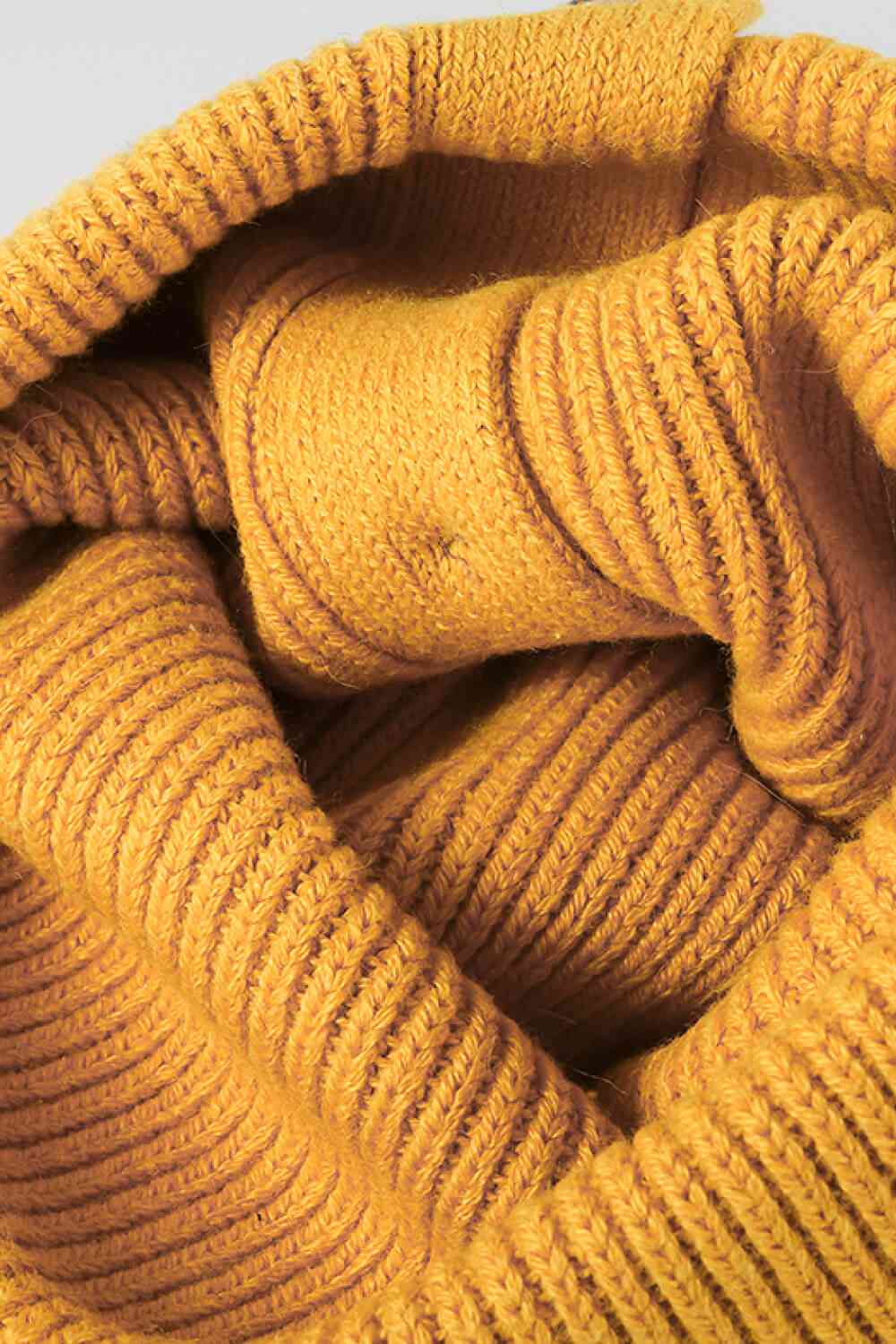 Button Detail Rib-Knit Cuff Beanie - Munsieur