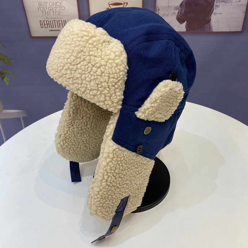 Outdoor Riding Warm Tank Skiing Cold Anti-chill Protection Plush Cotton Thunderbolt Hat