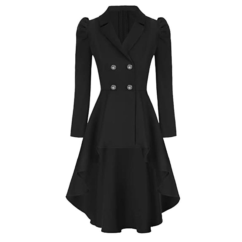 Women's Waist-tight Pure Color Split Single-breasted Casual Jacket