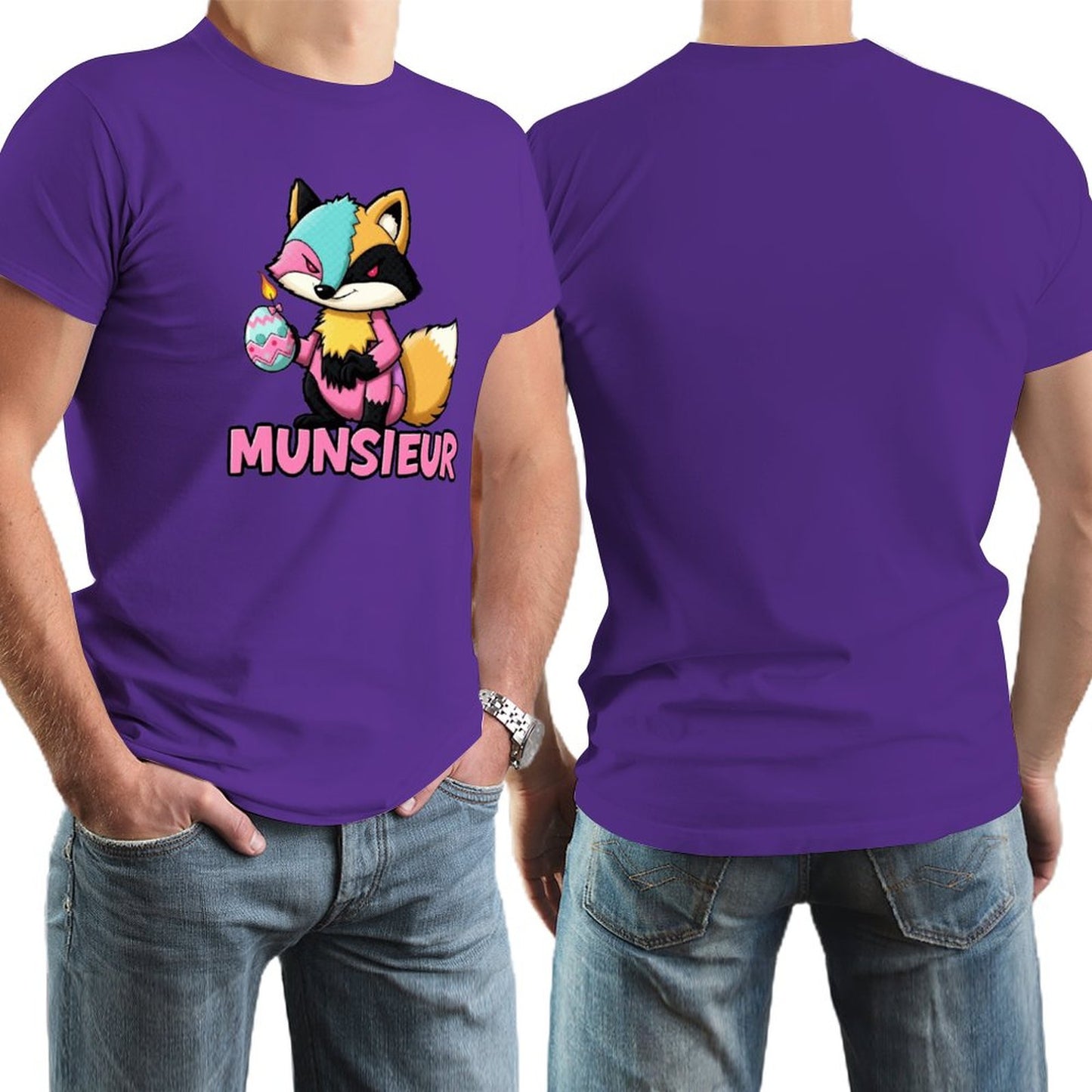 Munsieur Men's Tee Easter Collection "Sly Fox" Designer Tee