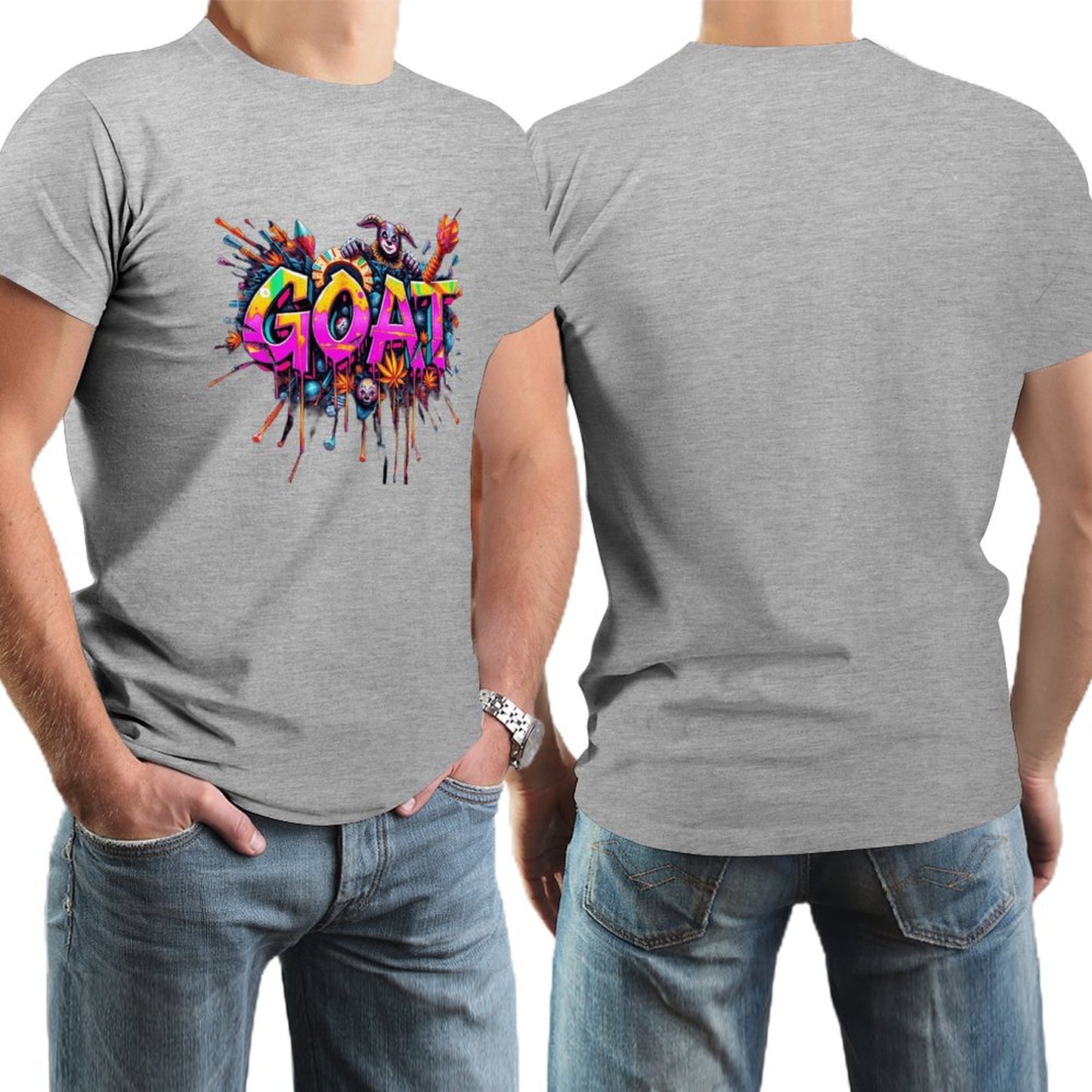 Munsieur New Skool Tee for Men – "GOAT" Elite Legacy Streetwear Tee