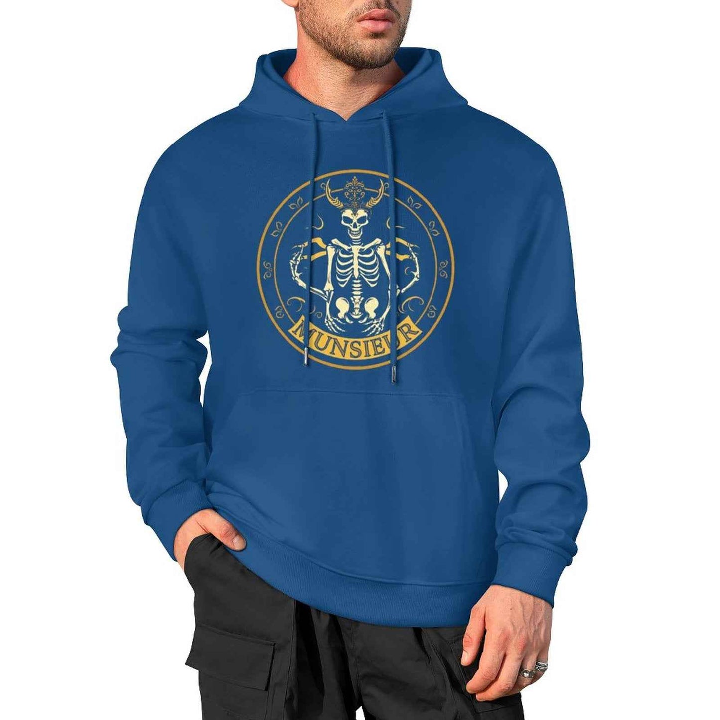 Munsieur Shadow Reaper: Luxe Skull Hoodie for Men - Munsieur