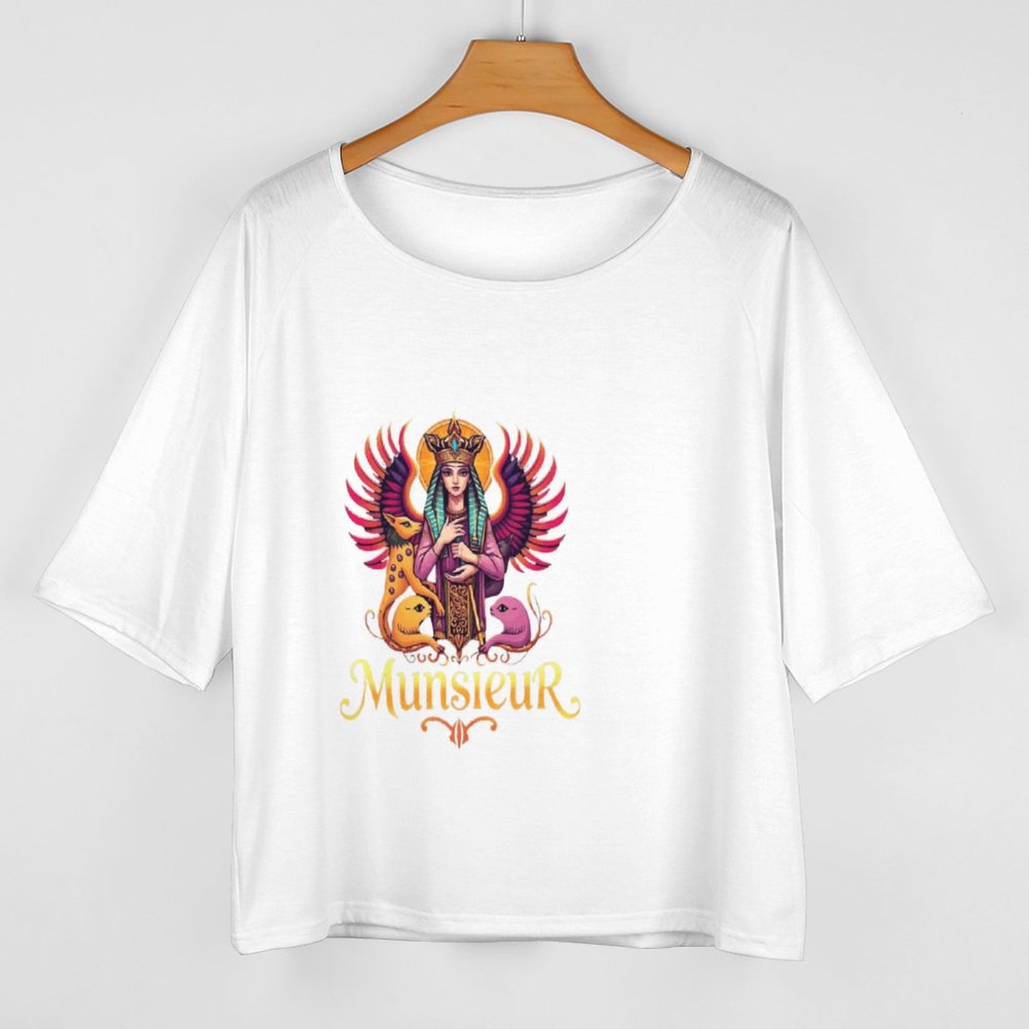 Women’s Off the Shoulder Half-Sleeve T-shirt "Sun Goddess"